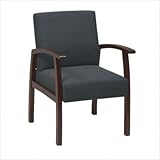 Deluxe Cherry Finished Guest Chair Taupe