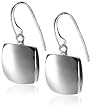 Sterling Silver Small Cushion-Shaped Drop Earrings