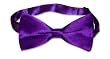BOWTIE Solid PURPLE INDIGO Color Men's Bow Tie for Tuxedo or Suit