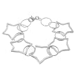 Italian Sterling Silver Star Link Bracelet