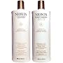 Nioxin Cleanser and Scalp Therapy for Fine Hair System 4, Liter Set (33.8 oz each)