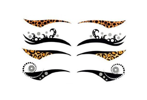 niceeshop(TM) 4 Pairs Fashion Mix Styles Adhesive Temporary Tattoos Transferable Eyeshadow Eyeliner/Eyes Stickers