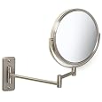 Jerdon JP7808N 8-InchWall Mount Mirror, 8X Magnification, Nickel Finish