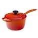 Le Creuset Enameled Cast-Iron 1-1/4-Quart Iron Handle Precision Pour Saucepan, Flame