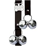 PoochieBells The Original Handcrafted Dog Potty Bell For Happy Dog Owners Since 2005; Solid Color Home Fashion Collection; PoochieBells Lets Your Dog Talk to You at Potty Time;  Step by Step Guide Included on How Your Dog Will Train Their Human Included,black