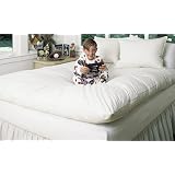 Baffled Channel White Goose Feather Beds White Twin by Warm Things