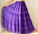 VIOLET SKIRT LONG TIERS GYPSY BOHO - FITS - 2X 3X 4X - A610S LOTUSTRADERS