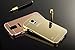 Galaxy S5 Case,DAMONDY Luxury Metal Air Aluminum Bumper Detachable + Mirror Hard Back Case 2 in 1 cover Ultra-Thin Frame Case For Samsung Galaxy S5(Gold) With Screen Protector and Touch Pen