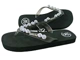 Volleyball charms 3dimensional themed heavy duty flip flop sandals available in women