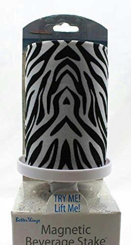 Zebra Print Magnetic Insulated Koozie Beverage Stake