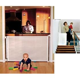 Lascal 5-12320-1 Lascal Kiddy Guard Retractable Child Safety Gate Fits Openings up to 51