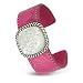 Jewelry : Sterling Silver & Mother of Pearl Pink Leather Cuff