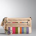 AUTHENTIC COACH BONNIE LEGACY STRIPE WRISTLET 42568