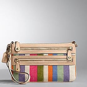 AUTHENTIC COACH BONNIE LEGACY STRIPE WRISTLET 42568
