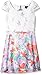 Lilt Girls' Capsleeve Chiffon Floral Dress