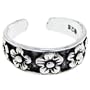 925 Sterling Silver FLOWER GARDEN Toe Ring