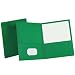Oxford Twin Pocket Hunter Green Leatherette-Grained Portfolios 25 Count (57556)