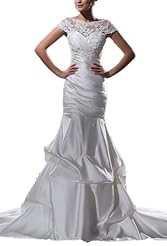 Mermaid Satin Corset   Waistline Beaded Lace Evening Dress 