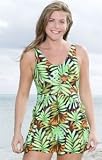 Safari Swimdress Swimsuit - Women's Swimsuit Plus Size Swimsuit