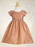Pink Champagne Embroidered Taffeta Dress