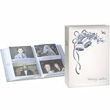 Pioneer - Pioneer WBT-46, 4" x 6" White Cover Bound Wedding Photo Album with 200 Plastic Photo Pockets