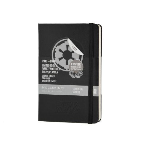 Moleskine 2013-2014 Star Wars Limited Edition Weekly Planner+Notes, 18 Month, (July '13 - Dec. '14), Pocket, Black, Hard Cover (3.5 x 5.5) (Planners & Datebooks)