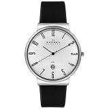 Skagen Men's Steel Collection Slim Black Leather Watch #355XLSLB