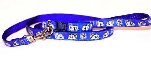Designer Maltese Dog Leash - Blue Maltese Leash - Four Feet Long - Made in USA