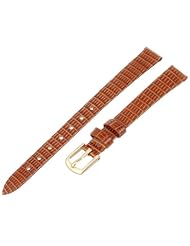 Hadley-Roma Womens LSL700RR-100 10-mm Tan Genuine Java Lizard Leather Watch Strap