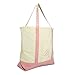 DALIX Personalized Shopping Tote Bag Monogram Pink Ballent Zippered Letter- B