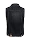 OLLIN1 Mens Casual Denim Vest Jacket with Hoodie