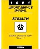 1994 DODGE STEALTH Shop Service Repair Manual Book