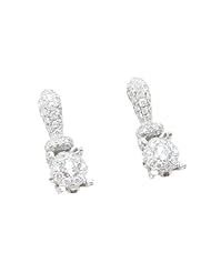 Women 14k White Gold 1.46ctw diamond Chandelier earring 1 26288 Size 3.75