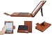QQ-Tech® Removable Detachable Wireless Bluetooth ABS Keyboard PU Leather Case Tablet Stand for Apple iPad Mini – Brown