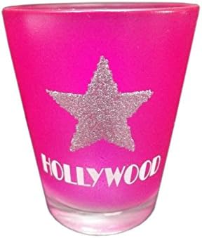 Hollywood Glitter Hot Pink Shot Glass