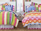 Little Miss Matched White Zany Twin Bed Ensemble