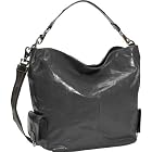 Nino Bossi Leather Double Strap Hobo (Charcoal)