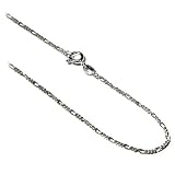 Sterling Silver 1 MM Italian Figaro Chain in Sizes 7 ', 14', 16', 18', 20', 22', 24', 30'