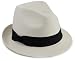 Hat Attack Women's Brim Fedora Hat, Bleach/Black, One Size