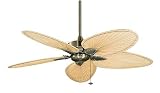 Fanimation Ceiling Fans FP7500AB Windpointe Five Blade Antique Brass Tropical Indoor Fan 52