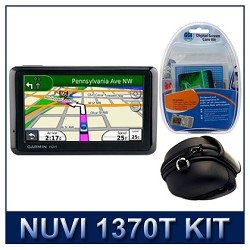 Garmin nuvi 1370T North America City GPS Total Care Kit with Case and Cleaning Kit Garmin nuvi 1370T North America City GPS Total Care Kit with Case and Cleaning Kit