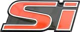Red Si Embossed Aluminum Emblem Badge Nameplate for Honda Civic