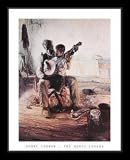 Henry Tanner (Banjo Lesson) Art Gold Wood-Mounted Poster Print - 11 X 14