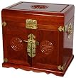 Best Quality Luxury Useful Gift Present for Her - 12" Qing Rosewood Jewelry Box w/ 5 Drawers & Shou Symbol