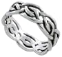 Sterling Silver Celtic Knot Band, 1/4" Thick