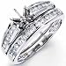 14Kt White Gold Diamond Engagement Ring, Semi-Mount Setting