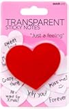 SUCK UK Transparent Heart Shaped Sticky Notes