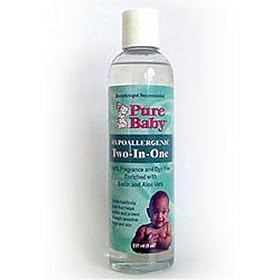 Hypoallergenic Cradle Cap Shampoo and Eczema Body Wash With Vitamins & Aloe Vera237ml by Pure Baby
