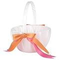 Darling Duo Flower Basket - Fuchsia/ Orange