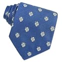 Forzieri Gold Line - Florentine Fleurs-de-Lis Woven Silk Tie Navy Blue
